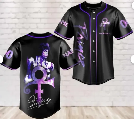 Prince Purple Baseball Jersey, father day gift, printed all gift