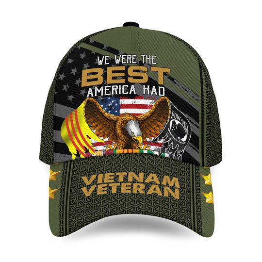 Vietnam Vets Baseball Caps Vietnam Veteran Hats For Men Patriotic Hats