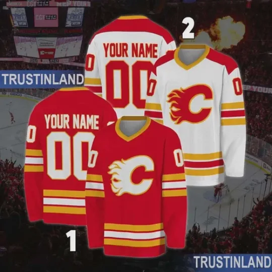 Personalized Calgary Flames Hockey Shirt For Fan Hockey Shirt Unisex