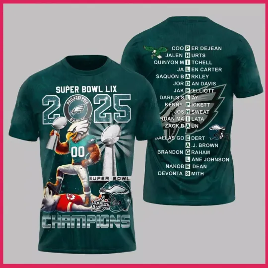 Eagles Super Bowl LIX 2025 Champions T Shirt