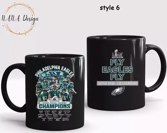 Super Bowl LIX Champions Philadelphia Eagles Fly Eagles Fly February 9, 2025 Mug