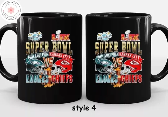 Kansas City Chiefs vs Philadelphia Eagles Super Bowl LIX 2025 Mug