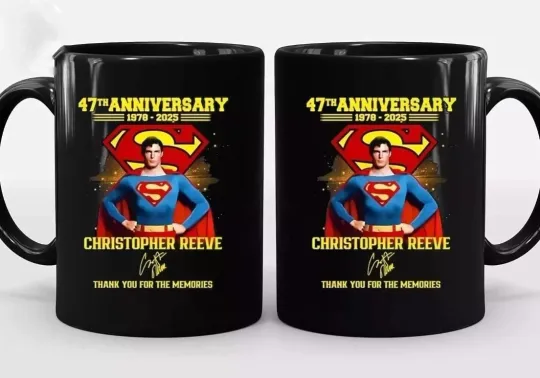 Superman 47Th Anniversary 1978-2025 Christopher Reeve Thank You Mug