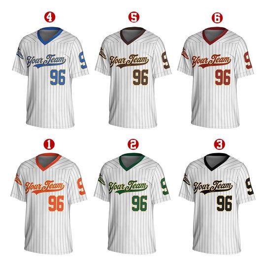 Personalized Team Name & Number Football Jersey Custom Jersey For Men Women Football Jersey Personalized Shirts Short Sleeve Baseball Jersey