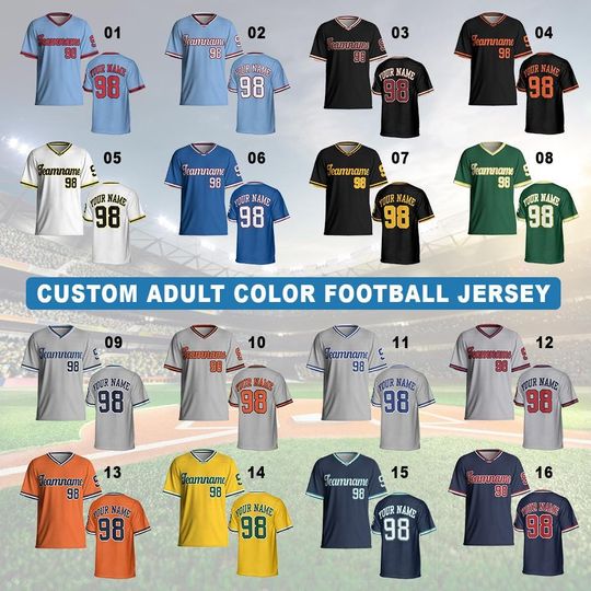 Personalized Team Name Football Jersey Custom Jersey For Men Women Football Jersey Personalized Shirts Short Sleeve Baseball Jersey 5