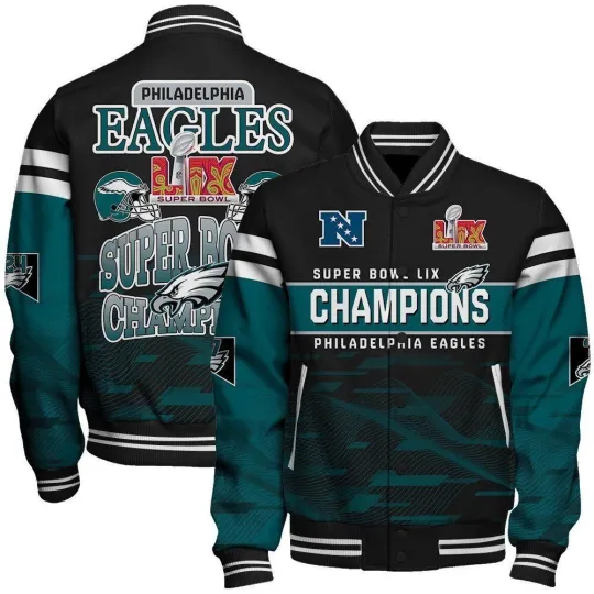 Philadelphia Eagles Super Bowl Lix Champions Jacket, Gift For Fan