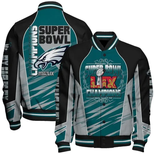 Philadelphia Eagles Super Bowl Lix Champions Clutch Moments Jacket