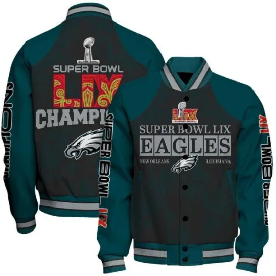 Philadelphia Eagles Super Bowl Lix Champions Victory Worn Proudly Jacket