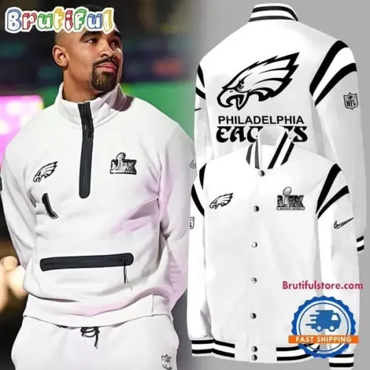 Philadelphia Eagles Super Bowl Lix 2025 Champions Baseball Jacket