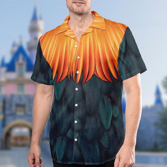 Hei Hei Chicken Hawaii Shirt, Hei Hei Button Up Shirt, Moana Movie Hawaiian Shirt, Chicken Shirt Gift, Cartoon 3D All Over Print Shirt