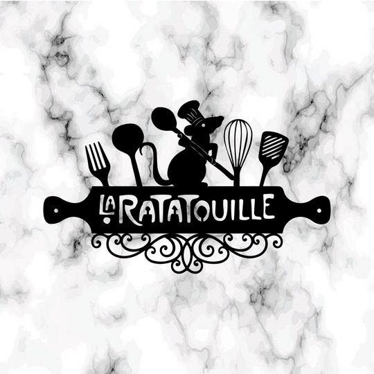 Metal La Ratatouille sign, La Ratatouille metal sign, Ratatouille metal sign, Wall Decor, Wall Art,Ratatouille Decor,Kitchen Decor