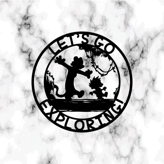 Calvin and Hobbes Metal Sign, Comic Sign, Kids Room Decor, Nursery Calvin Hobbs, Calvin Comic Sign, Hobbes Metal Sign, Wall Art, Wall Decor