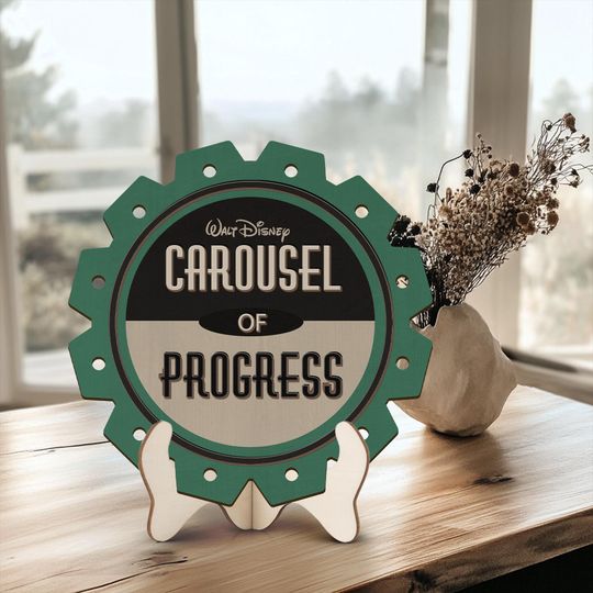 Carousel of Progress Wood Sign, Classic Disney Decor, Disney World Decor, Magic Kingdom Decor, Perfect Home Decor, Gift for Disney Fans