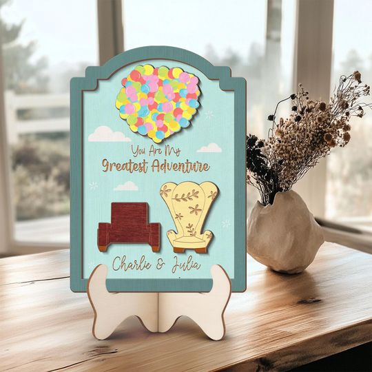 You Are My Greatest Adventure UP Movie Wood Sign, PIXAR UP, Carl and Ellie Decor, Up home decor, Disney House Decor