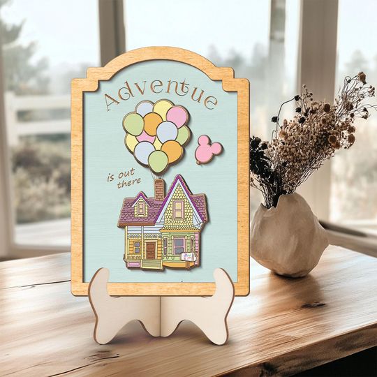 Adventure Is Out There UP Movie Wood Sign, PIXAR UP, Carl and Ellie Decor, Up home decor, Disney House Decor