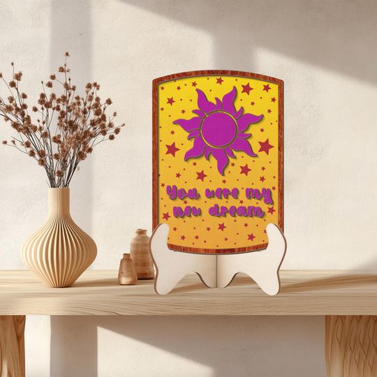 You were my new dream Wooden Sign, Tangled Movie Decor, Tangled Lantern wooden decor, Perfect Home Decor