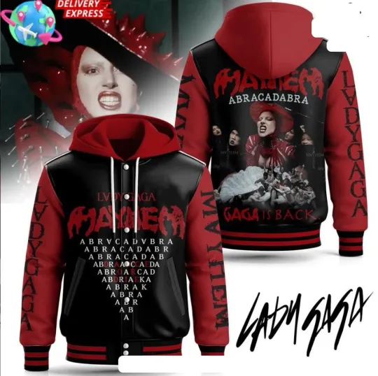 Ld ga Mayhem Abracadabra Hooded Baseball Jacket
