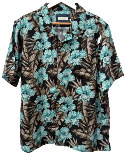 Ace Rivington Short-Sleeve  Hawaiian Aloha Collared Shirt Mens XL