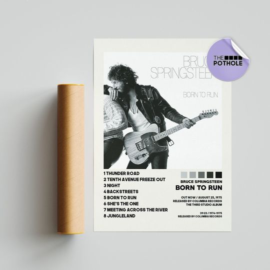 Bruce Springsteen Posters / Born to Run Poster / Album Cover Poster, Poster Print Wall Art, Custom Poster, Bruce Springsteen, Born to Run