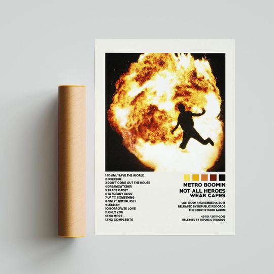 21 Savage & Metro Boomin Poster / Not All Heros Wear Capes Poster / Album Cover Poster Poster Print Wall Art, Poster, Home Decor, 21 Savage