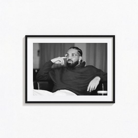 Drake Posters / Drake Black and White Wall Art, Music Poster, Home Decor, Photography Prints, Rapper Poster