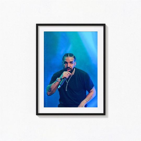 Drake Posters / Drake Black and White Wall Art, Music Poster, Home Decor, Photography Prints, Rapper Poster