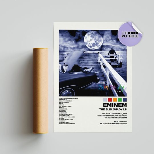 Eminem Posters / The Slim Shady LP Poster, Album Cover Poster Poster Print Wall Art, Home Decor, Eminem, The Slim Shady LP