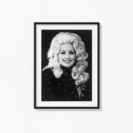 Dolly Parton Posters / Dolly Parton Black and White Wall Art, Album Cover Poster, Home Decor, Photography Prints, Jolene Poster