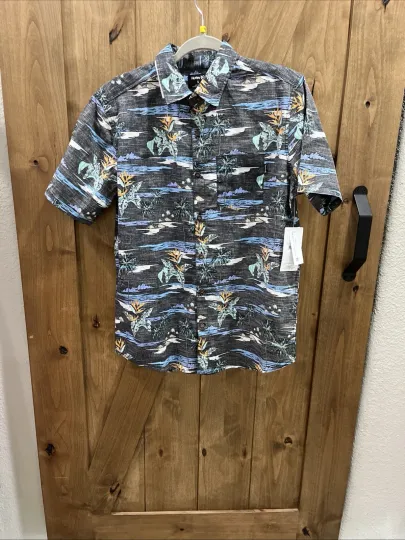 Hurley Button Down Shirt Men's Size S Lido Hawaiian Resort Travel Summer NEW $60