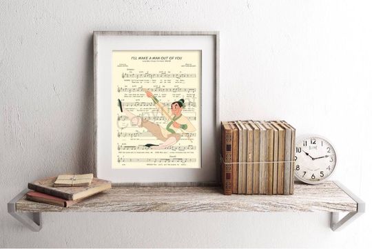 Mulan I'll Make a Man Out of You Sheet Music Art Print