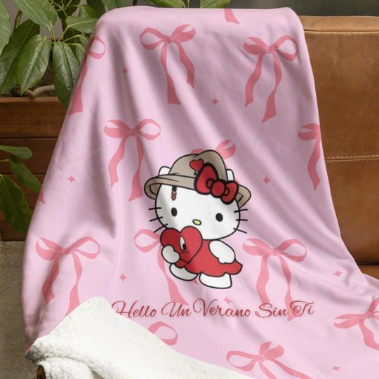 Hello Kitty x Bad Bunny Un Verano Sin Ti Throw Blanket