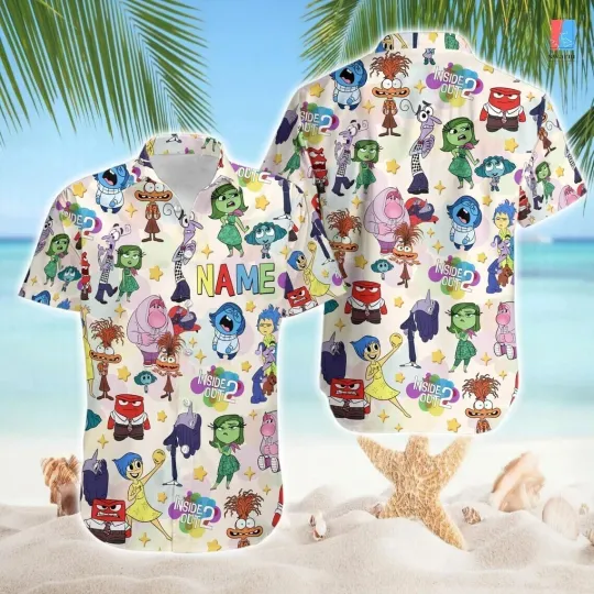 Inside Out Hawaiian Shirt Casual Button Down Unisex Adults Size S-5XL