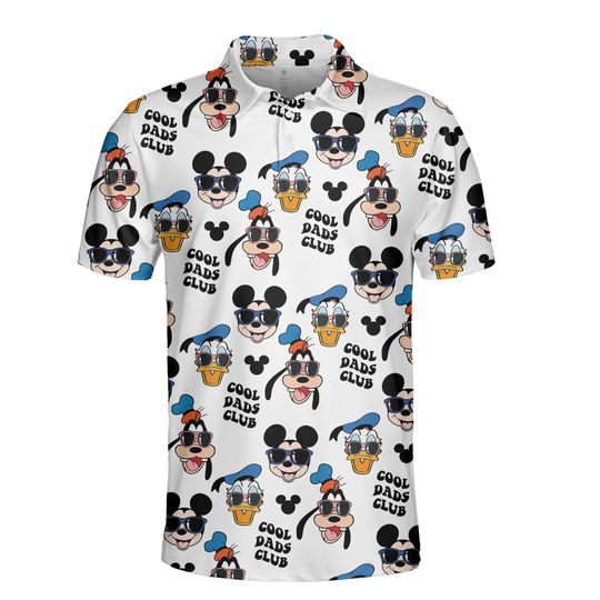 Disney Cool Dads Club Polo Shirt, Mickey Goofy Donald Fathers Day Gift, Disneyland Matching Trip, Funny Short Sleeve Golfer Polo Shirt