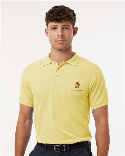 Discover Embroidered Got Any Grapes Polo Shirt, Funny Duck Off Tee, Cute Duck Polo Shirt, Millennial Shirt, The Duck Song Shirt