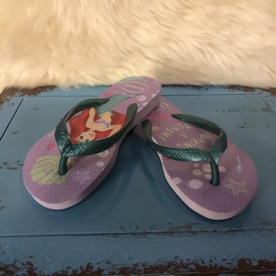 Little Mermaid  Havaianas Size 10C Flip Flop  Sandals  Girls