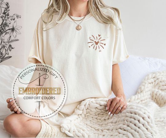 Disney Fireworks Embroidered T-shirt