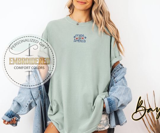 Made In America Embroidered T-shirt