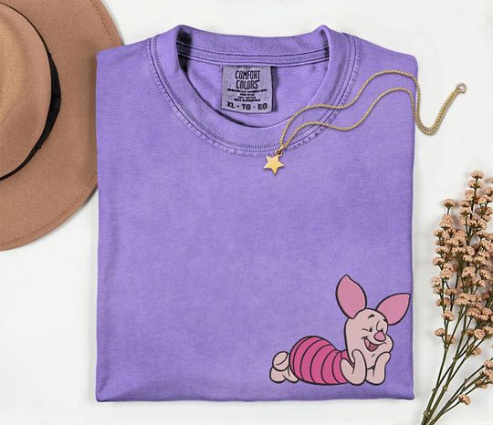 Piglet Winnie The Pooh Tiger Eeyore Disney Embroidered T-shirt
