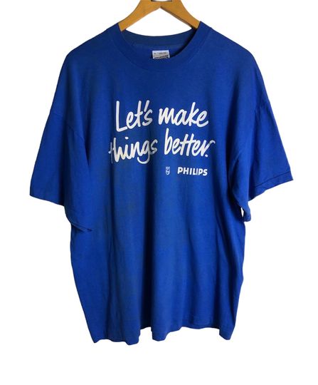 Vintage 90s Philips Lets  Make Things Better T Shirt XL Size
