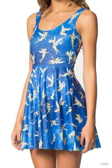BlackMilk Disney Peter Pan Tinker Bell Reversible Skater Size XS X-Small