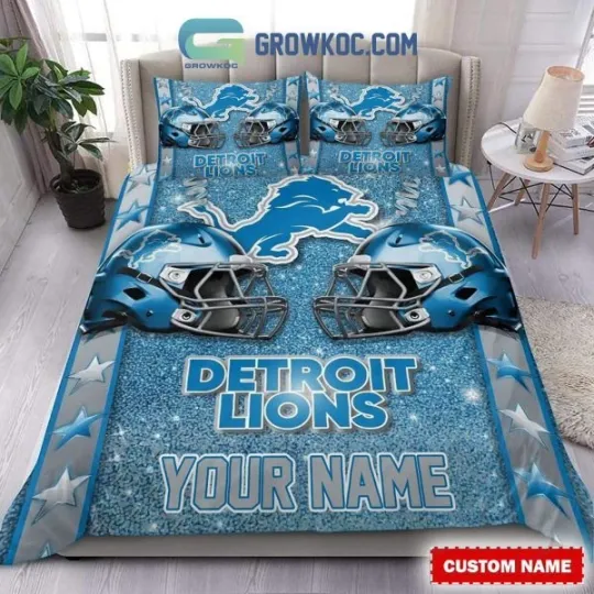 Detroit Lions Star Wall Fan Bedding Set