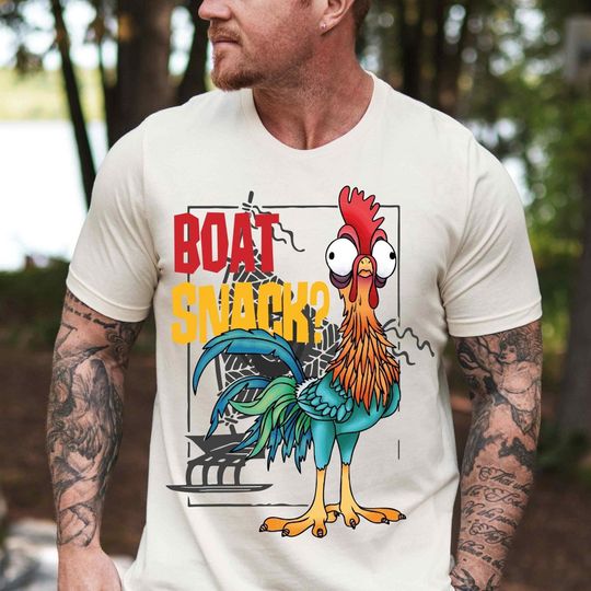 Discover Boat Snack Hei Hei Shirt, Disney Snacks Shirts, I'm Here For The Snacks shirt, Disney Moana Shirt, Moana Chicken Shirt, Hei Hei Shirt