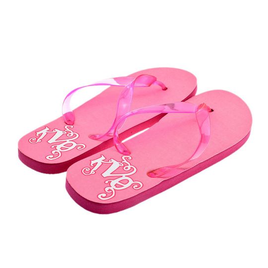 Personalised Initials Ladies Pink Flip Flops