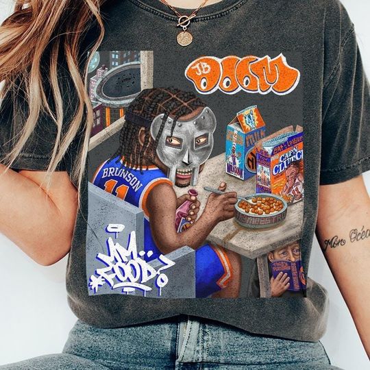 Vintage Jalen Brunson Mf Dooom Cap In Clutch Basketball Shirt, Basketball Bootleg 90s Shirt