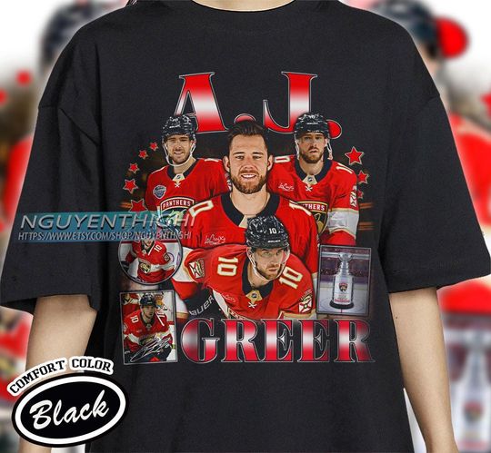 A.J. Greer Hockey T-shirt, Florida Panthers Hockey T-shirt, 90s Vintage Hockey Shirt, Hockey Gift For Fan