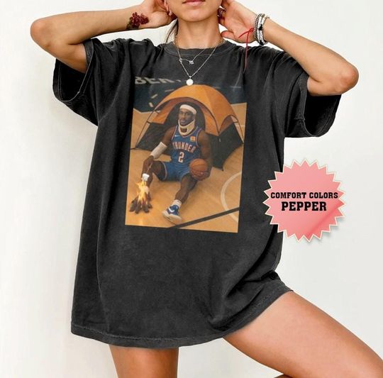 Discover Shai Gilgeous-Alexander Funny Meme Comfort Colors Shirt, Shai MVP Retro Tee, Oklahoma City Basketball Champions 2025 T-Shirt, Game Day Shirt