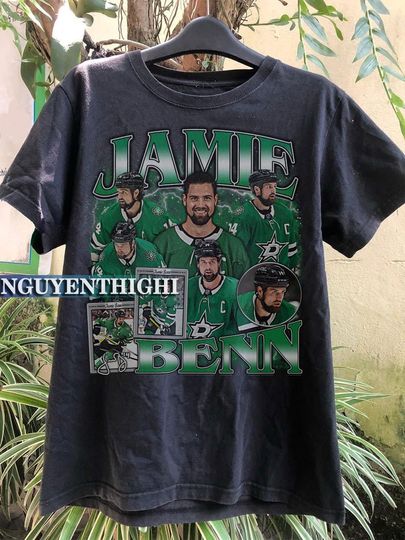 Discover Jamie Benn Shirt Ice Hockey American Professional Hockey Championship Sport Merch Vintage Retro