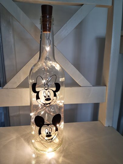 Minnie Mouse and Mickey Mouse Light Bottle