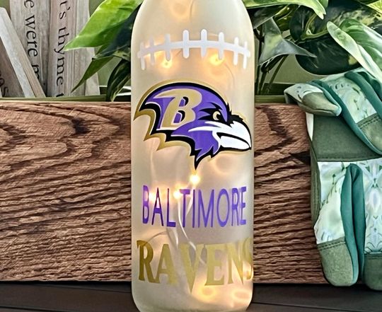 Baltimore Ravens Football LED Wine Bottle Lamp