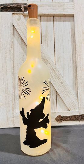 Disney Fantasia Sorcerer Mickey Glass Bottle Lamp